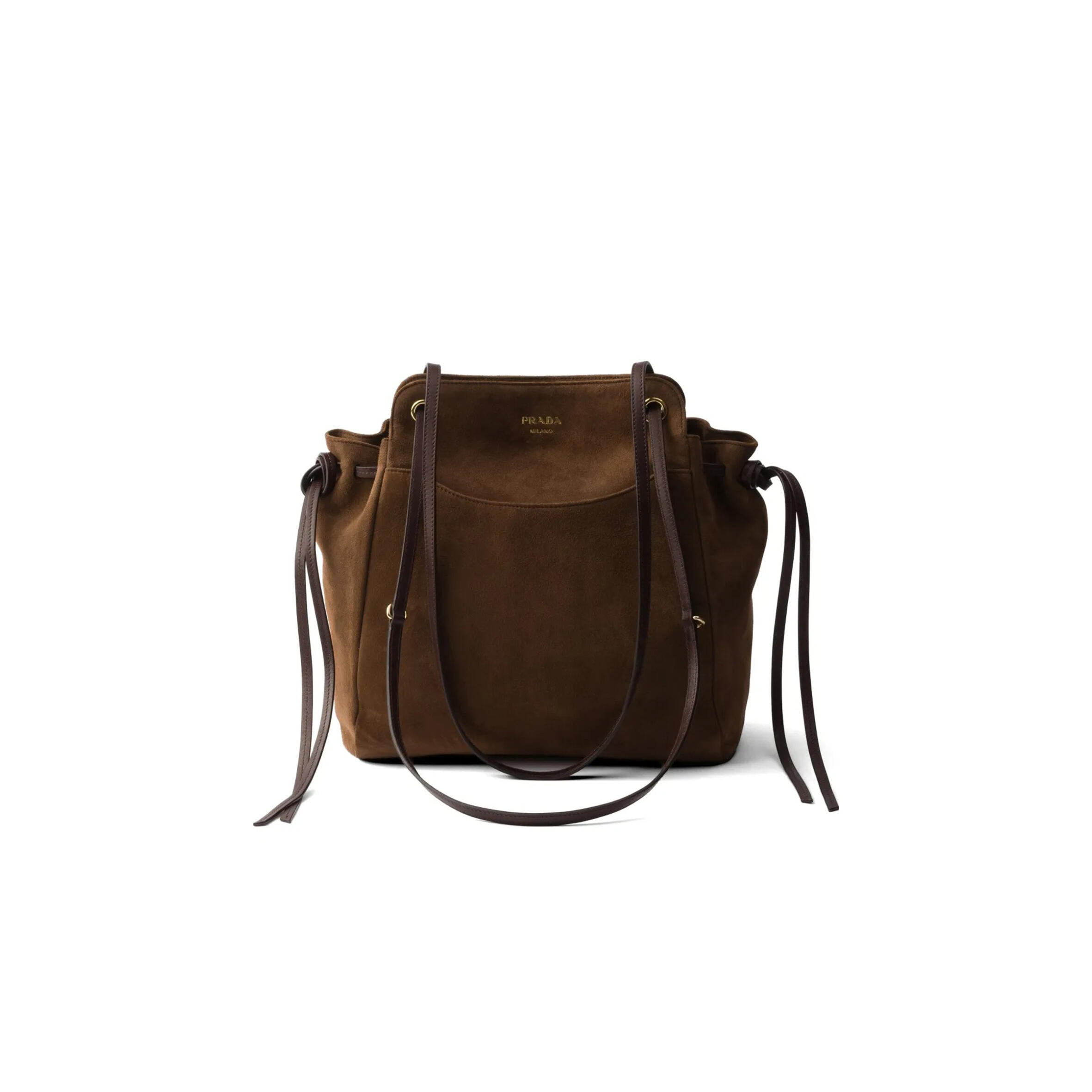 Pra*a ALLUSION MEDIUM SUEDE TOTE BAG 1BG641 (32*28*14cm)